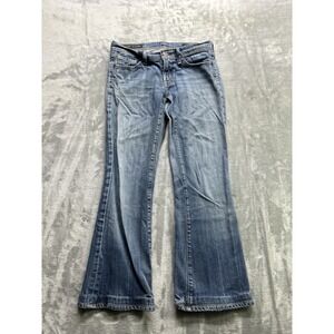 COH Low Waist Flare Ingrid #002 Jeans 27 Womens Sz Blue Faded Whiskered Short